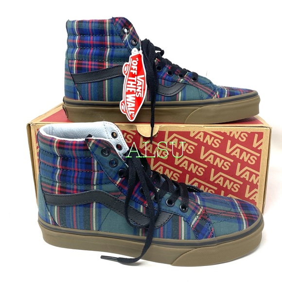 💖MEGA SALE💖VANS SK8-HI Reissue Tartan Canvas Shoes Women’s Size 5 VN0A2XSBU5R - Picture 1 of 10